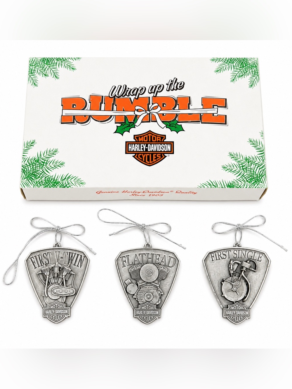 Harley-Davidson Vintage Engine Ornament Set